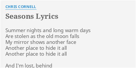 chris cornell lyrics seasons|chris cornell seasons song.